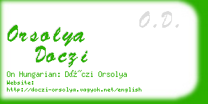 orsolya doczi business card